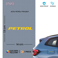 Clear Petrol Fuel Tank Notice Decal