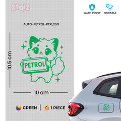 Bold Text Petrol Label Sticker