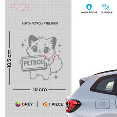 Bold Text Petrol Label Sticker
