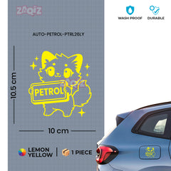 Bold Text Petrol Label Sticker