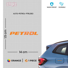 Clear Petrol Fuel Tank Notice Decal