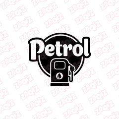 Bright Petrol Label for Vehicle Clarity