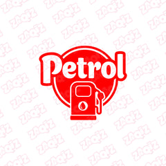 Bright Petrol Label for Vehicle Clarity