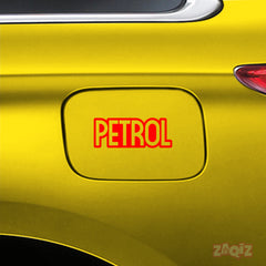 Clear Text Petrol Warning Label Decal