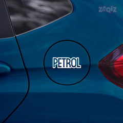 Clear Text Petrol Warning Label Decal