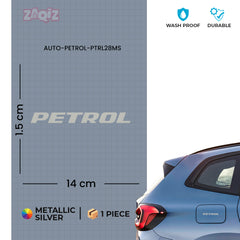 Clear Petrol Fuel Tank Notice Decal