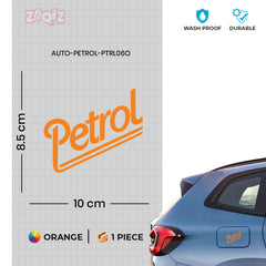 Compact Petrol Warning Sticker for Cars