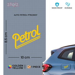 Compact Petrol Warning Sticker for Cars