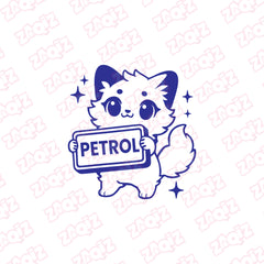Bold Text Petrol Label Sticker