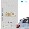 Clear Text Petrol Warning Label Decal