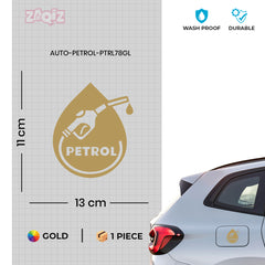 Bright Petrol Label for Vehicle Clarity