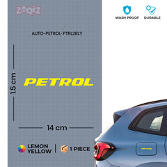Clear Petrol Fuel Tank Notice Decal
