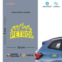 Bold Petrol Use Label for Bikes & Cars