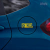 Clear Text Petrol Warning Label Decal