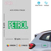 Clear Text Petrol Warning Label Decal