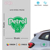 Bright Petrol Label for Vehicle Clarity