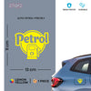 Bright Petrol Label for Vehicle Clarity