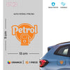 Bright Petrol Label for Vehicle Clarity