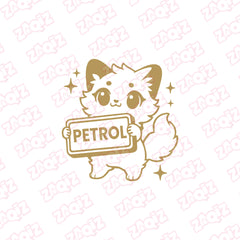 Bold Text Petrol Label Sticker