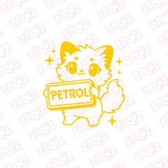 Bold Text Petrol Label Sticker