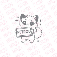 Bold Text Petrol Label Sticker