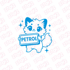 Bold Text Petrol Label Sticker
