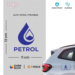 Zaqiz Petrol Print Sticker for Car Cap – Easy to Stick and Remove
