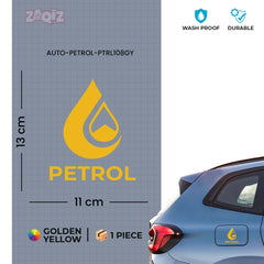Zaqiz Petrol Print Sticker for Car Cap – Easy to Stick and Remove
