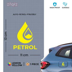 Zaqiz Petrol Print Sticker for Car Cap – Easy to Stick and Remove