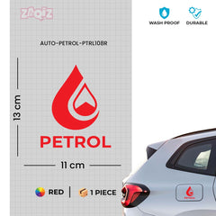 Zaqiz Petrol Print Sticker for Car Cap – Easy to Stick and Remove