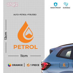 Zaqiz Petrol Print Sticker for Car Cap – Easy to Stick and Remove