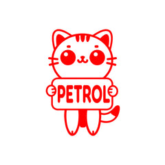 Minimalist Petrol Use Sticker Design