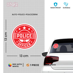Proud Police Officer Emblem Car Sticker