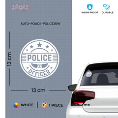 Proud Police Officer Emblem Car Sticker
