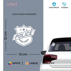 Patriotic Police Shield Sticker for Cars