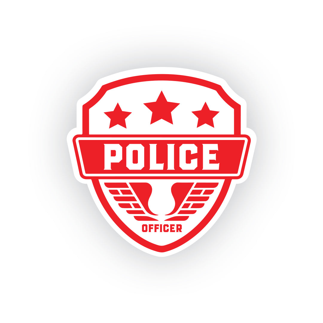 Elegant Police Officer Emblem Sticker