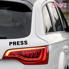Zaqiz Press Media Sticker 24/7 Coverage Car Pass