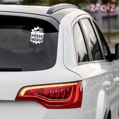 Zaqiz Press Media Sticker Frontline Reporter Badge
