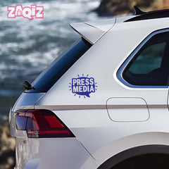 Zaqiz Press Media Sticker Official Car Label