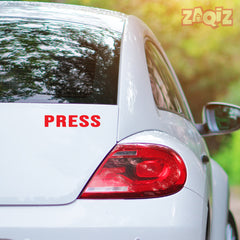 Zaqiz Press Media Sticker 24/7 Coverage Car Pass