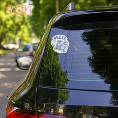 Zaqiz Press Media Sticker Instant Recognition Sticker