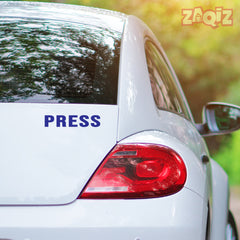 Zaqiz Press Media Sticker 24/7 Coverage Car Pass