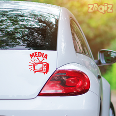 Zaqiz Press Media Sticker Breaking News Car Sticker