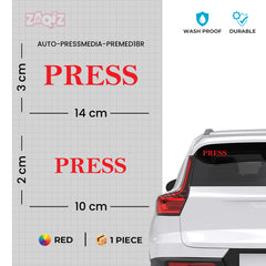 Zaqiz Press Media Sticker Media Crew Access Sticker