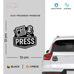 Zaqiz Press Media Sticker Official Entry Decal