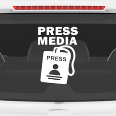 Zaqiz Press Media Sticker On-Duty Entry Sticker