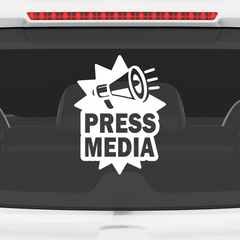 Zaqiz Press Media Sticker Frontline Reporter Badge