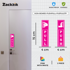 Zackzik Pull and Push Stickers for simple door guidance