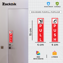 Zackzik Pull and Push Stickers for easy entry and exit