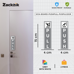 Zackzik Pull and Push Stickers for glass and wooden doors